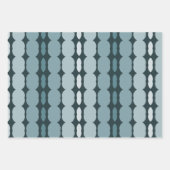 Modern Blauwgroen en wit Inpakpapier Vel (Voorkant)