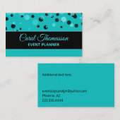 Modern Blauwgroen en zwart, allemaal Visitekaartje (Voorkant / Achterkant)