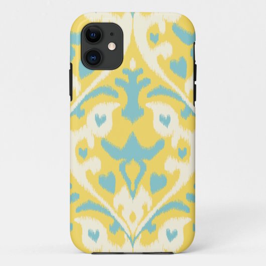 Modern blauwgroen geel gordelstaarttribaal Case-Mate iPhone case (Achterkant)