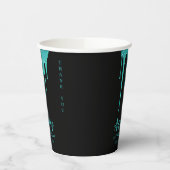 Modern Blauwgroen Glitter Drips Sweet 16 Verjaarda Papieren Bekers (Links)
