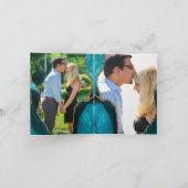 Modern Blauwgroen Gold Agate Stone Wedding Photo u (Binnen)