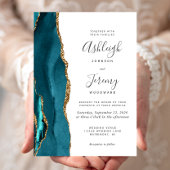 Modern Blauwgroen goudbont Kaart