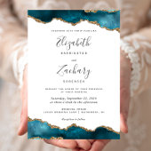 Modern Blauwgroen goudbont Kaart