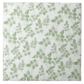 Modern Blauwgroen groen Botanisch blad patroon Tegeltje (Voorkant)