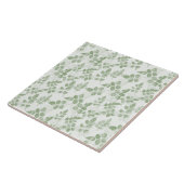 Modern Blauwgroen groen Botanisch blad patroon Tegeltje (Zijkant)