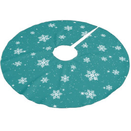Modern Blauwgroen kerstwinterpatroon Kerstboom Rok