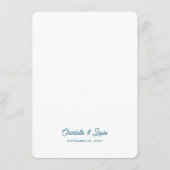 Modern Blauwgroen Lijst met blauw golven Menu (Achterkant)