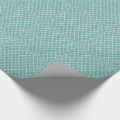 Modern Blauwgroen patroon Cadeaupapier (Hoek)