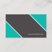 Modern Blauwgroen Turquoise Corporate QR Code Logo Visitekaartje (Achterkant)