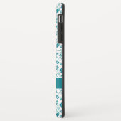 Modern Blauwgroen Turquoise Tropical Floral Patter Case-Mate iPhone Case (Achterkant/links)