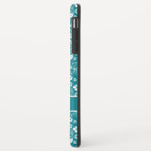 Modern Blauwgroen Turquoise Tropical Floral Patter Case-Mate iPhone Case (Achterkant/links)