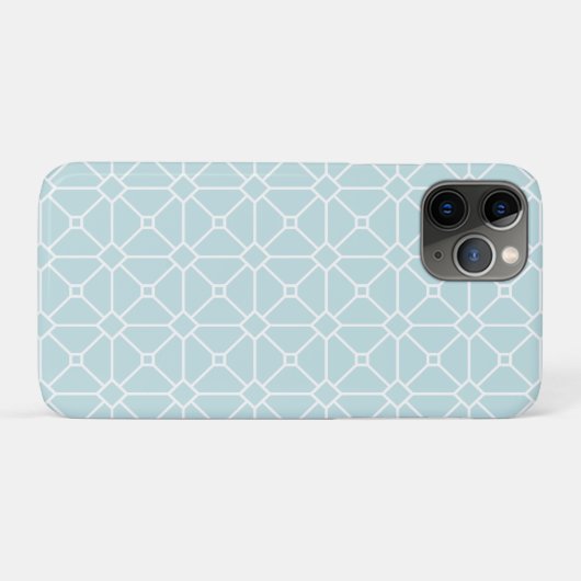 Modern Blauwgroen turquoise wit patroon Case-Mate iPhone Case (Achterkant (horizontaal))
