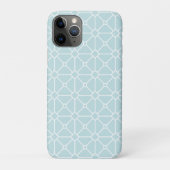 Modern Blauwgroen turquoise wit patroon Case-Mate iPhone Case (Achterkant)