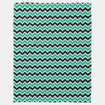 Modern Blauwgroen zwart Chevron Pattern