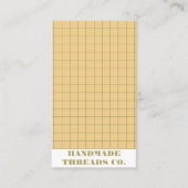 Modern Bleek geel geruit patroon QR-code Visitekaartje (Voorkant)