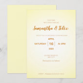 Modern Bleek Gele Weddenschap Kaart (Voorkant / Achterkant)