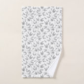 Modern Bleek grijs en wit lederen patroon Bad Handdoek (Handdoek)