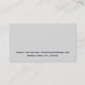 modern bleek grijs visitekaartje met dunne rode li (Achterkant)