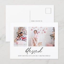 Modern Blessed 2 voor kerstmis Briefkaart