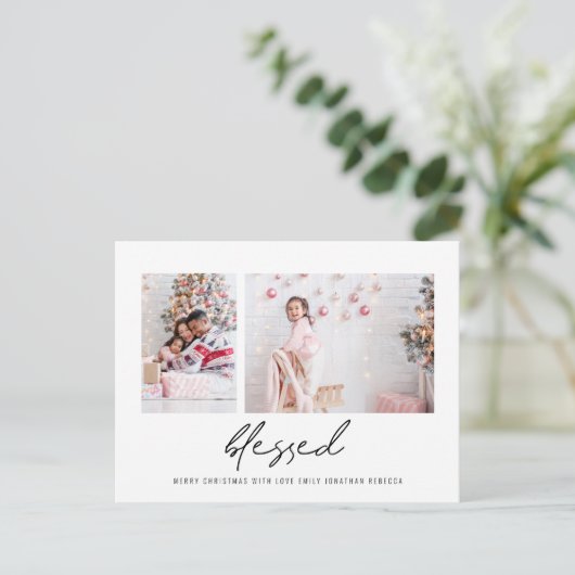 Modern Blessed 2 voor kerstmis Briefkaart (Staand voorkant)