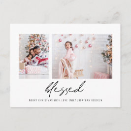 Modern Blessed 2 voor kerstmis Briefkaart