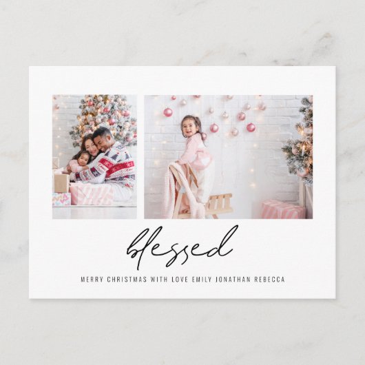 Modern Blessed 2 voor kerstmis Briefkaart (Voorkant)