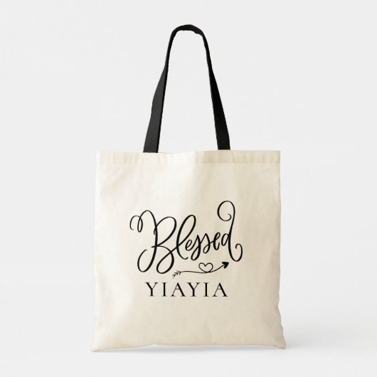 Modern Blessed Yiayia Tote Bag (Achterkant)