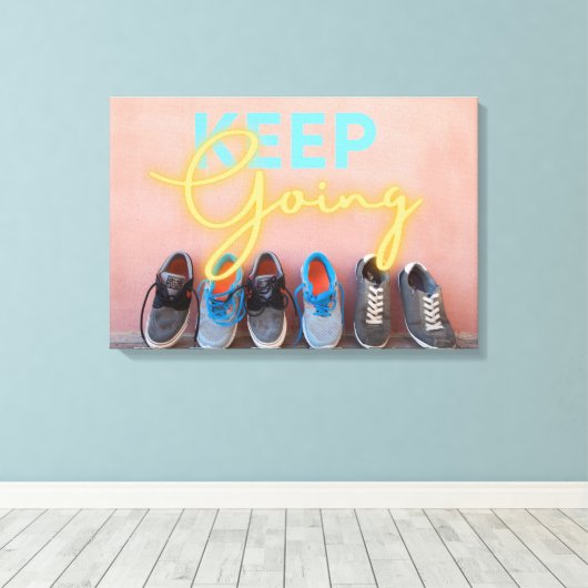 Modern blijven Motivatie Canvas Afdruk (Insitu (Houten vloer))