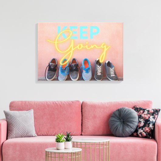 Modern blijven Motivatie Canvas Afdruk (Insitu (Woonkamer))