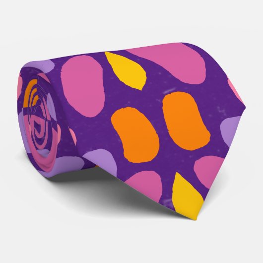 Modern Blob Swatch Patroon Stropdas (Opgerold)