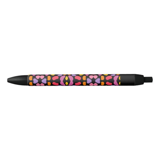 Modern Blob Swatch Patroon Zwarte Inkt Pen (Voorkant)