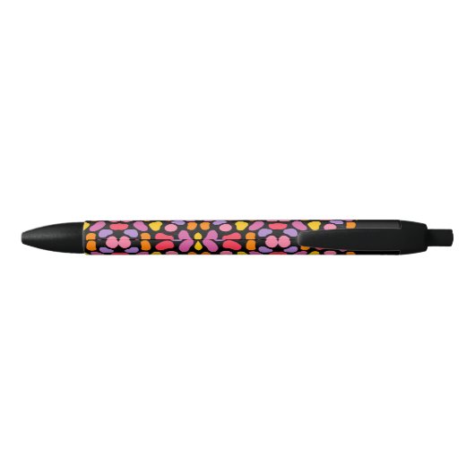 Modern Blob Swatch Patroon Zwarte Inkt Pen (Achterkant)