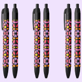 Modern Blob Swatch Patroon Zwarte Inkt Pen