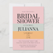 Modern Block Roze Mint Bright VRIJGEZELLENFEEST Kaart (Voorkant)