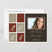 Modern Blocks Afstuderen Aankondiging (Rust) (Voorkant / Achterkant)