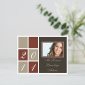 Modern Blocks Afstuderen Aankondiging (Rust) (Staand voorkant)