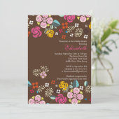  modern bloei Vrijgezellenfeest Kaart (Staand voorkant)