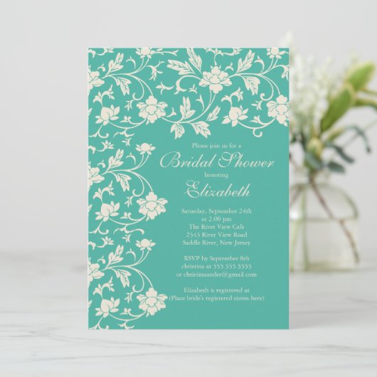  modern bloei Vrijgezellenfeest Kaart (Staand voorkant)