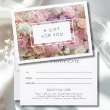 Modern Bloem Bedrijfs Cadeaubewijs