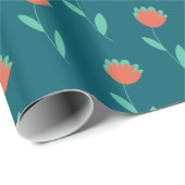 Modern Bloem-Cadeau Verpakkings Papier (Rol Hoek)