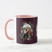 Modern Bloem Kerst Foto Frame Mok (Links)