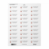 Modern bloem Kerst ornament retouradres Etiket (Full Sheet)