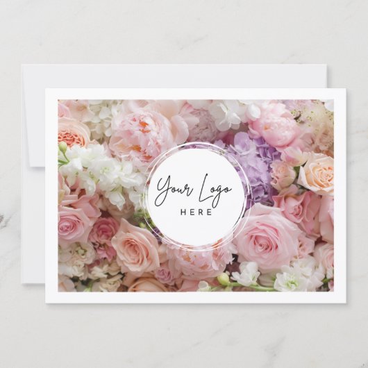 Modern Bloem Logo QR Code Cadeaubon (Voorkant)