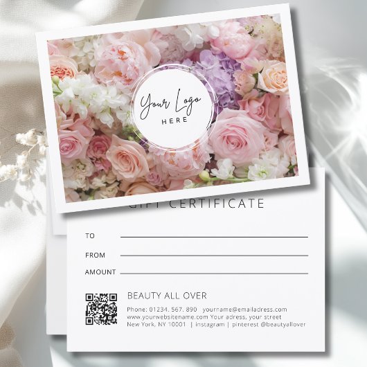 Modern Bloem Logo QR Code Cadeaubon