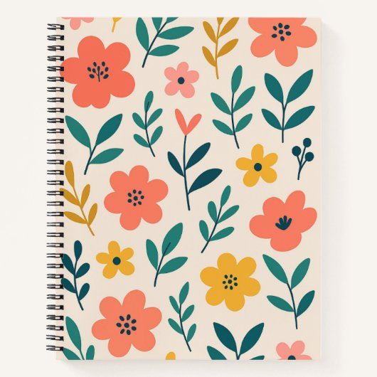 Modern Bloem Notitieboek (Voorkant)