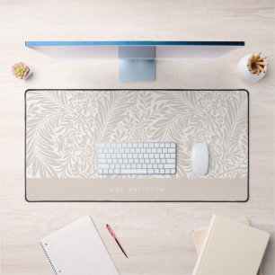 Modern bloemblaadje William Morris Elegant Beige Bureaumat