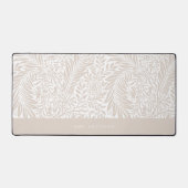 Modern bloemblaadje William Morris Elegant Beige Bureaumat (Voorkant)