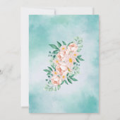 Modern Bloemblad Blauw Islamitische Aqiqa Aqeeqa B Kaart (Achterkant)