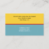 Modern Bloemblauw Rood Wit Visitekaartje (Achterkant)