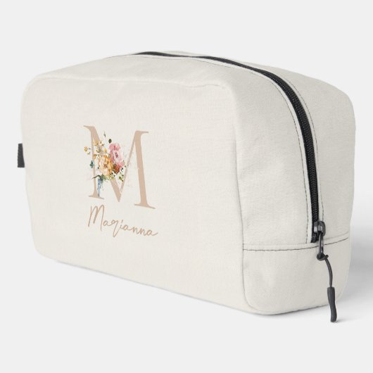 Modern bloemboeket Monogram Toilettasje (Rechterhoek)